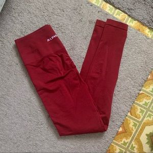 Alphalete ‘Amplify’ Seamless Legging (S) - scarlet